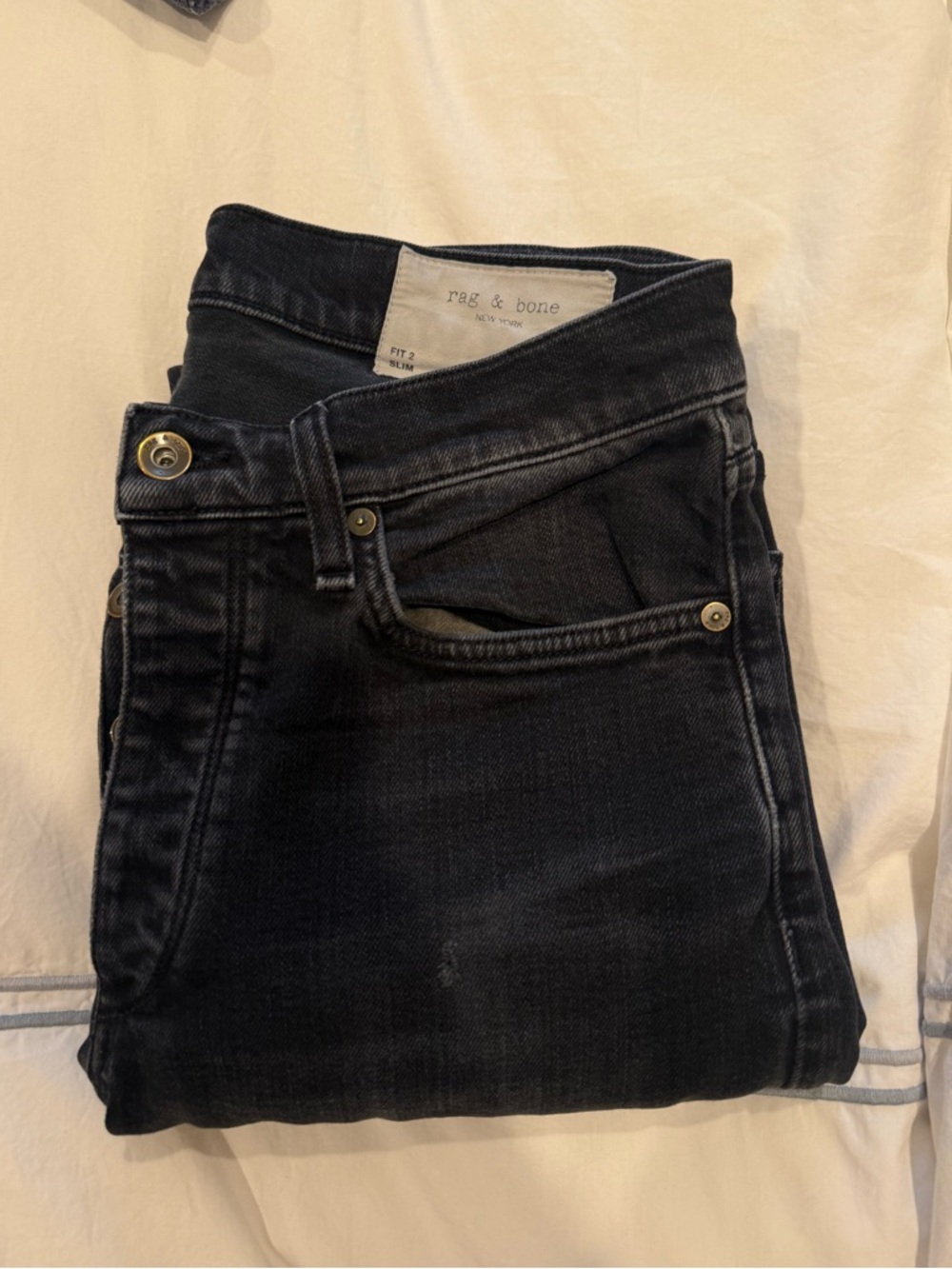 Rag & Bone Black Fit 2 Slim - Ashland
